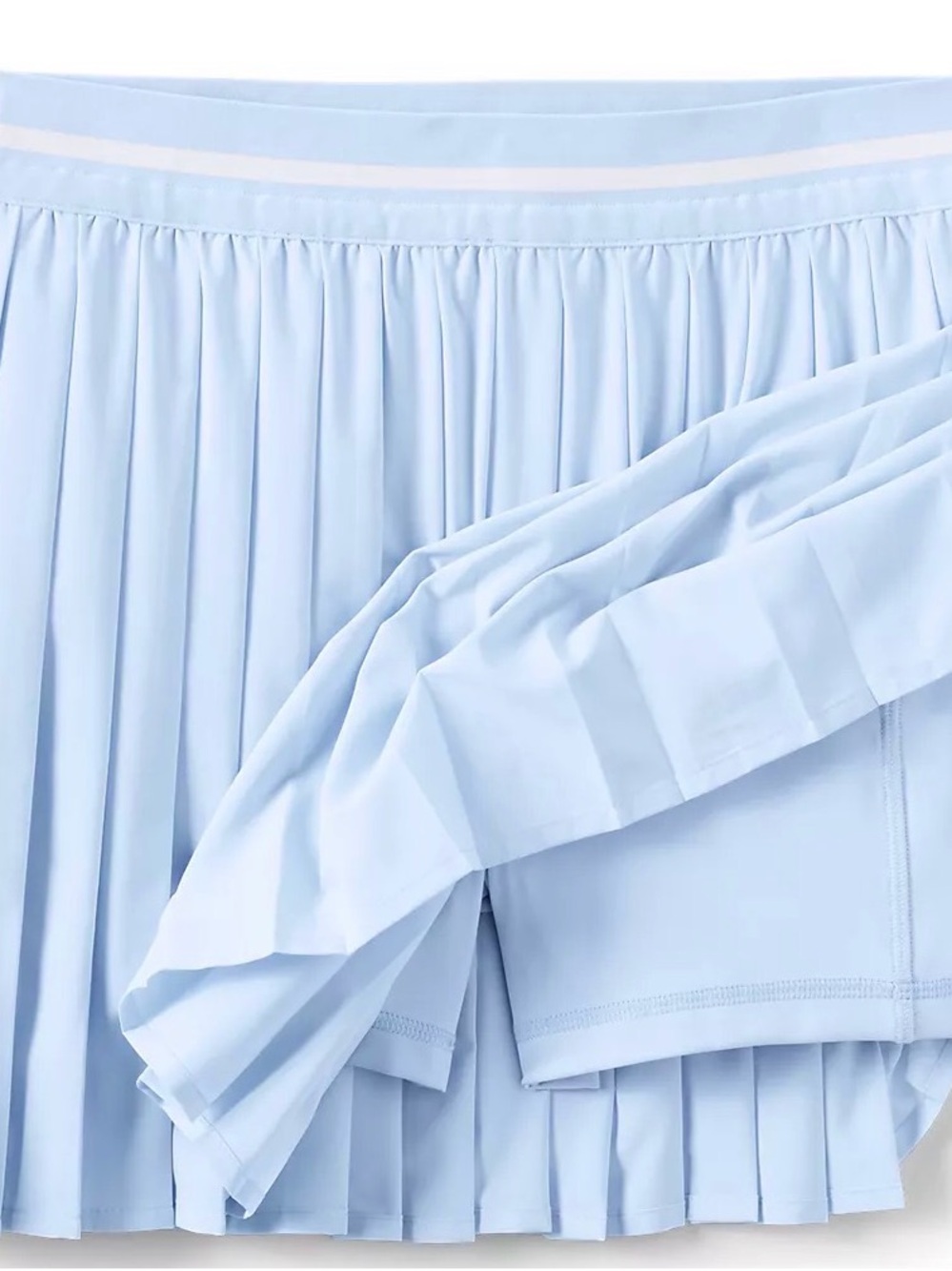 Lands' End Light Blue Pleated tennis Skirt